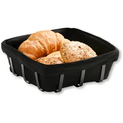 KESPER Brot- und Obstkorb, Metall, Textil: schwarz 90885