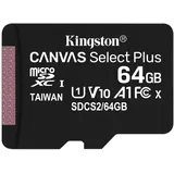 Kingston Micro SD Card HC 64 GB -C10 Kingston + SD-Adapter Canvas Select Plus Ref: SDCS2/64 GB Sorecop inklusive