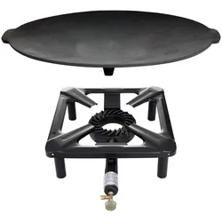 Hockerkocher Set: mit Gusseisengrillschale Ø 45 cm