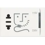 Legrand HD4177 Rasiersteckdose white