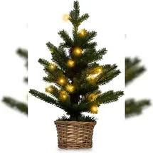 Costway Beleuchteter Mini Weihnachtsbaum Grün 48 cm