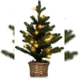 Costway Beleuchteter Mini Weihnachtsbaum Grün 48 cm