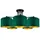 FKL DESIGN Home Deco N230-E5 5-flammig grün Velours