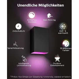 Philips Resonate Outdoor Wandleuchte schwarz