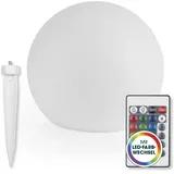 EasyMaxx Solarleuchte Kunststoff 30 cm x 30 cm x 26,5 cm 2er Set weiß