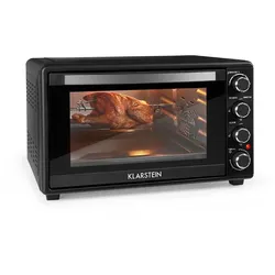 Klarstein Masterchef 60 Mini-Backofen 60l 2000W 100-230 °C Timer schwarz Schwarz