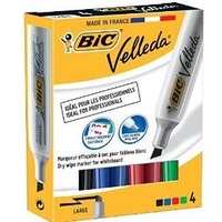 BIC Velleda 1781 Marker Meißel Schwarz, Blau, Grün, Rot