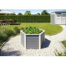 Weka Elementhochbeet 6-Eck 120 x 120 x 69 cm Grau