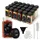 CLP Gewürzgläser eckig 24er Set (120ml), Gewürzstreuer klein mit Streueinsätzen und Etiketten, inkl. Trichter und Reinigungsbürste Farbe schwarz Material Kunststoff