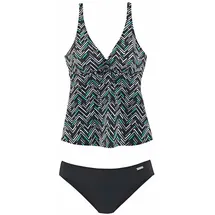 LASCANA Bügel-Tankini Damen Schwarz/Mehrfarbig 50 Cup E