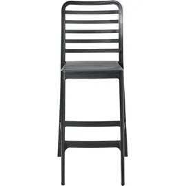 Beliani Barstuhl 2er Set mit Lehne Fußstützen Metallbeine Boho Cassita