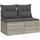 vidaXL Garten-Lounge-Set 2-tlg. hellgrau