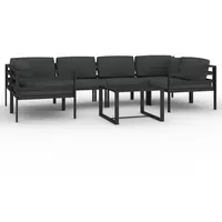 vidaXL Garten-Lounge-Set 7-tlg. Aluminium anthrazit