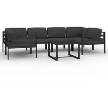 vidaXL Garten-Lounge-Set 7-tlg. Aluminium anthrazit