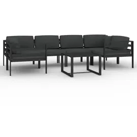 vidaXL Garten-Lounge-Set 7-tlg. Aluminium anthrazit
