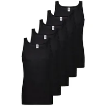 ESGE Unterhemd / Tanktop Feinripp Ringel in Schwarz | Gr.: XL
