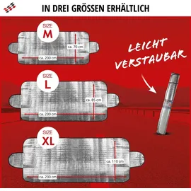 Walser Frontscheibenabdeckung silber 2 St. 200 x 70 cm