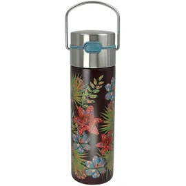 Eigenart LEEZA Rustic Flower doppelwandige Thermo- Trinkflasche aus Edelstahl mit Sportverschluss und Sieb, BPA frei, 500ml, 11016