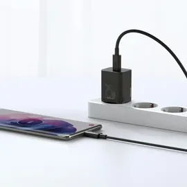 Baseus Super Si 1C Schnellladegerät USB Typ C 25W Pd Qc schwarz