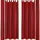 BestLivings 2er Set Dekoschal EllenSchlaufe mit Raffhalter & Haken 140 x 145 cm rot