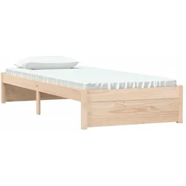 vidaXL Massivholzbett 90 x 200 cm Honigbraun