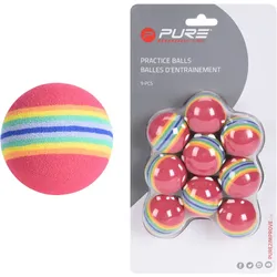 9er Pack Pure2Improve Golf Practice Schaumstoffbälle (9 Stk) mehrfarbig