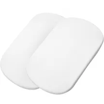 Maxi-Cosi Iora (Air) und Tori, 2er Pack für Babybetten, Spannbettlaken für Maxi-Cosi Iora Air/Tori, Laken 2er-Pack, White