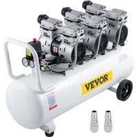 Vevor Flüster Kompressor Ölfrei Luftkompressor 100L Druckluft Leise mit