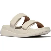 FitFlop F-Mode Go Adjustable Flatform Two-bar Slides Schiebe-Sandalen, beige,
