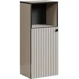 trendteam smart living - 2 Jahre Gewährleistung - mind. 14 Tage Rückgaberecht - Kashmir Hellgrau - Rillenoptik - 1 offenes Fach + 1 Einlegeboden - (BxHxT) 40 x 95 cm, Strukturiert)