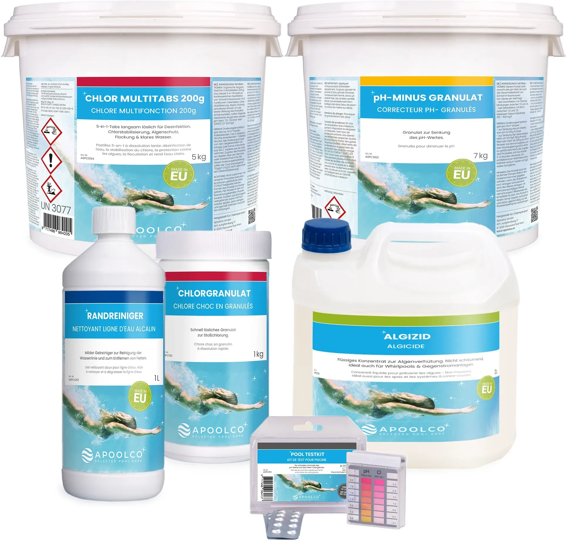 Sommer-Wasserpflegeset Premium, Apoolco