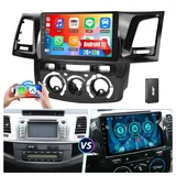 ESSGOO DAB+ Für Toyota Hilux 2005-2014 Autoradio CarPlay Android 15 GPS Navi Autoradio (RDS, 4+64GB(optional), FM, AM, DAB+ (optional), Carplay Android Auto Bluetooth EQ USB GPS Navi WIFI Touchscreen) schwarz