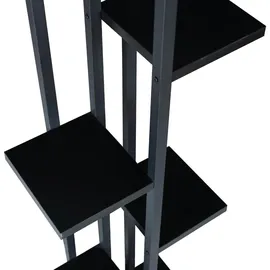 [en.casa] Blumenständer Tohmajärvi 120 x 34 x 21 cm Schwarz