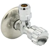 SANITOP-WINGENROTH Eckventil mit Rosette 3/8` x 10 mm selbstdichtend