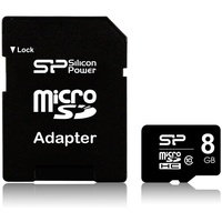 Silicon Power microSDHC 8GB Class 10 UHS-I + SD-Adapter