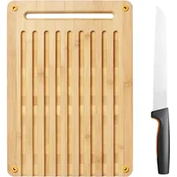 Fiskars Bambus Schneidebrett-Set 2-tlg. 1057551 105 x 25 cm Braun