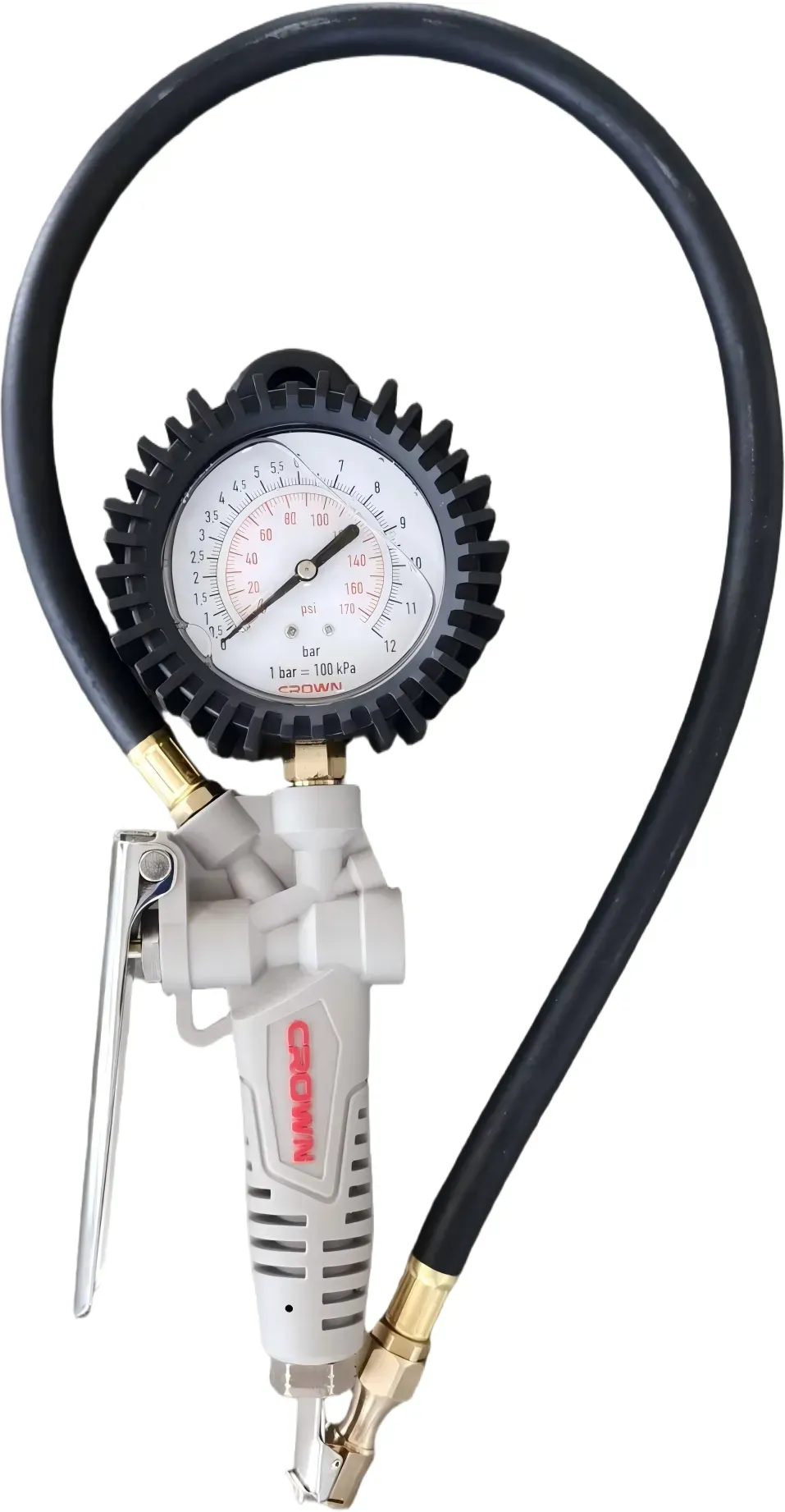 CROWN Reifendruckpistole mit Manometer