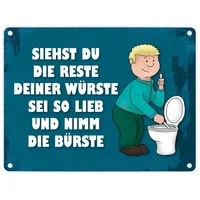 Trendaffe Metallschild mit Spruch: Siehste du die Reste deiner