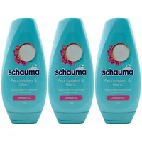 Schauma Spülung Feuchtigkeit & Glanz 3 x 250ml für normales bis trockenes Haar