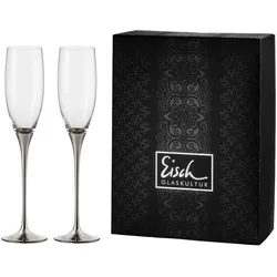 Eisch CHAMPAGNER EXKLUSIV Sektglas platin 2er Set im Geschenkkarton
