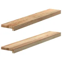 VidaXL Fensterbänke 2 Stk. Unbehandelt 90x15x2 cm Massivholz Eiche