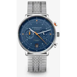 STERNGLAS - HAMBURG - CHRONO - EDITION KÜSTE - blau - silber - SuperSlim 20 silber / 42MM
