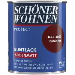 SCHÖNER WOHNEN FARBE Buntlack, rubinrot , seidenmatt