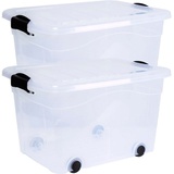 Siena Garden Siena HOME Aufbewahrungsbox Anzio 20 l 2er-Set mit Rollen