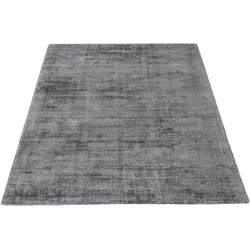 Teppich ANDAS "Besarta" Gr. 2, grau, B:80cm H:13mm L:150cm, Viskose, Teppiche, Wohnzimmer