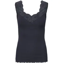 Rosemunde Spitzentop Beatha Lace Top mit Seide Vintage-Spitzenbesatz, feminin, ohne Ärmel, Seidenmix schwarz M (38)