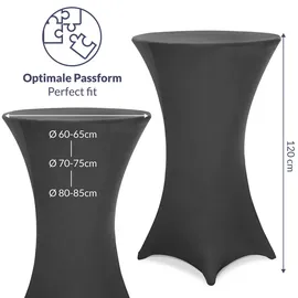 DEUBA Detex® Stehtischhusse Überzug 5er Set Ø60 Cm Ø Anthrazit