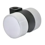 WAGNER Design Möbelrolle/Soft-Lenkrolle - Ø 38 mm, schwarz/grau, Kappe chrome, Tragkraft 50 kg - 01010501