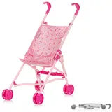 Chipolino Puppenbuggy Puppenbuggy Lily klappbar, Doppelräder, ab 3 Jahren, Schiebehöhe 57 cm rosa