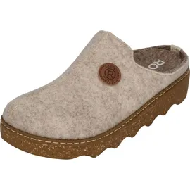 ROHDE Damen Hausschuh Pantoffel Filz zarte Farbe bequem Foggia-D 6120, Größe:42 EU, Farbe:Beige - 42